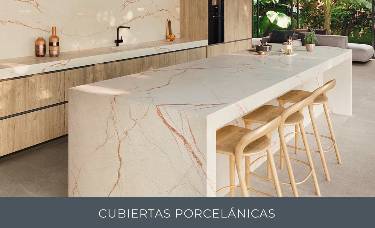 Cubiertas de cocina porcelánicas Surfaces , Coverlam en Chile, CHC Outlet